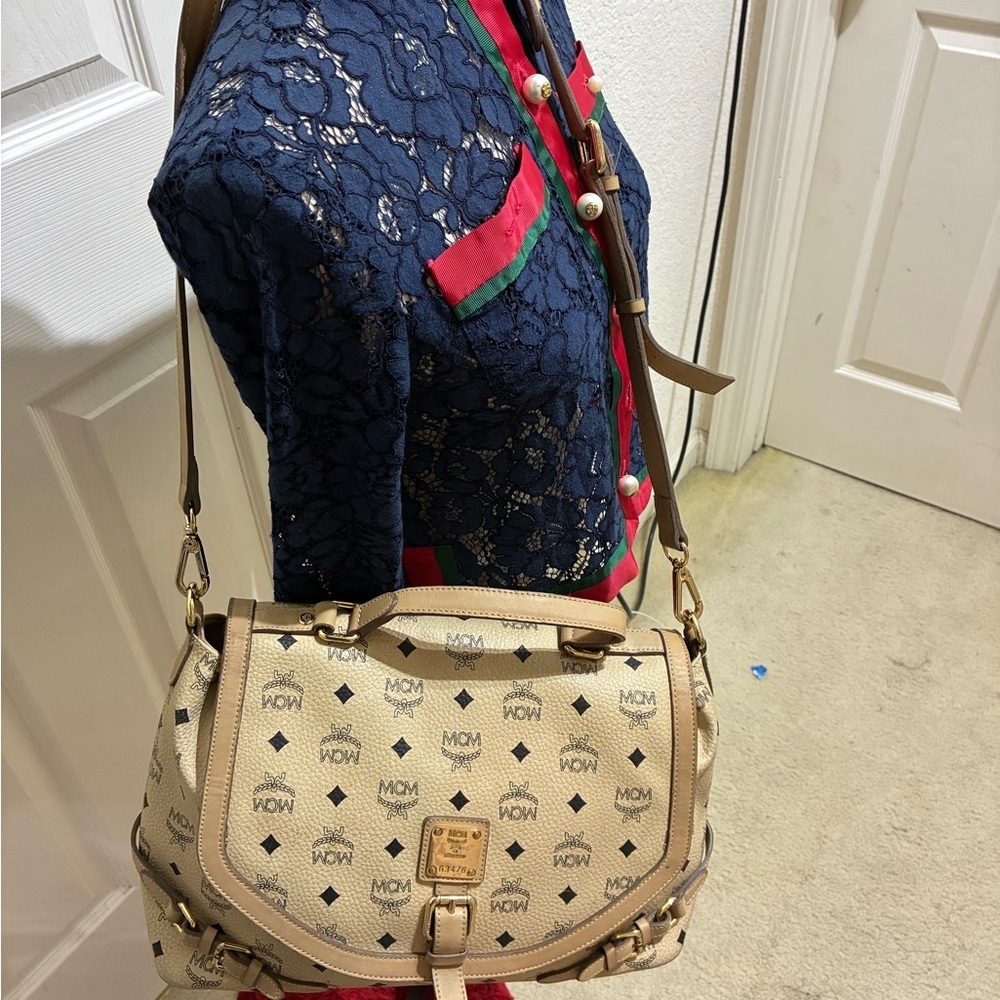 MCM Tan and Black Crossbody Bag - Picture 7 of 7